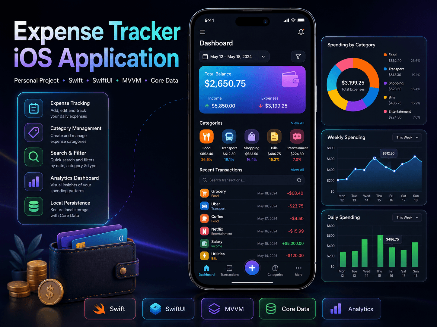 Expense Tracker iOS App